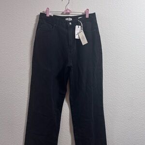 90's Fit Forever 21 Black Straight-Leg Jeans Size 30 NWT